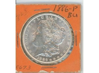 1886 P Morgan Silver Dollar BU