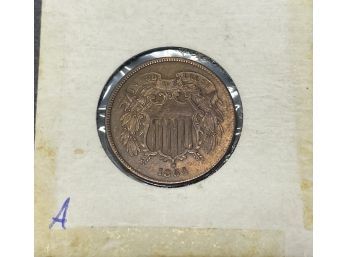 1864 2 Cent Piece (A)