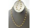 Lot Of Gold Tone Jewelry Necklaces And Bracelet