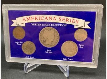 American Series Coin Display With Silver Barbers