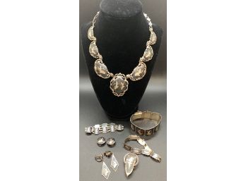 Siam Silver Nielloware Jewelry Lot