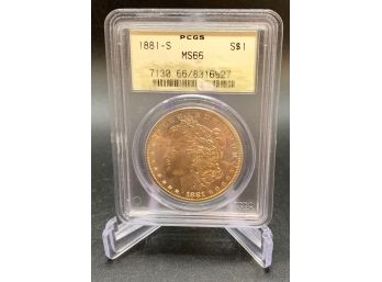 1881-S Morgan Head Silver Dollar Graded MS65