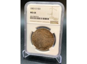 1883-O Morgan Head Silver Dollar MS 64 With Toning