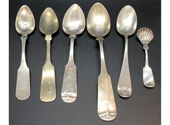 Lot Of (6) Coin Silver Spoons Weighing 4.2dwt