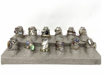 Giant Collection Of 37 Rings!! 32 STERLING, So Many Styles And Sizes! See Description For More Details!