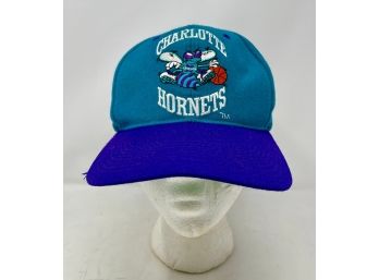 Vintage Charlotte Hornets Classic 100 Wool Hat