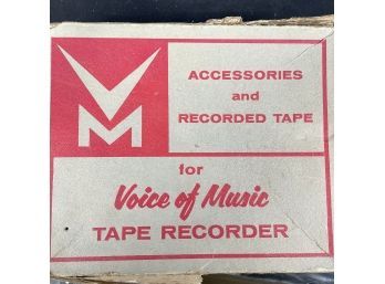 Vintage Voice Of Music Tape Recorder In Original Box