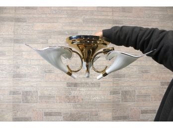 Beautiful Murano Calla Lily Sconce By Franco Luce With Extra Flush Mount And Lily