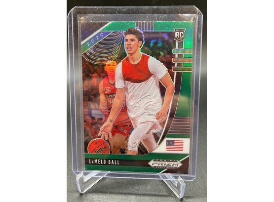 2020 Prizm Draft Green Refractor Lamelo Ball Rookie Card