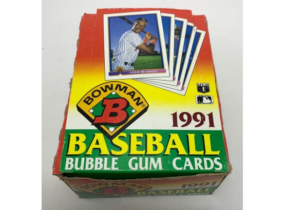 1991 Bowman Baseball Unopened Wax Box