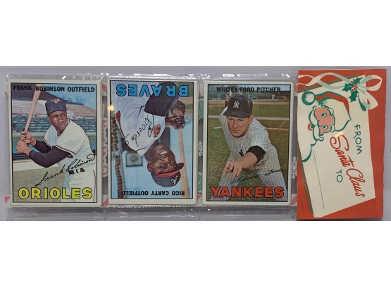 1967 Baseball Holiday Rack Pack With Whitey Ford And Frank Robinson On Top