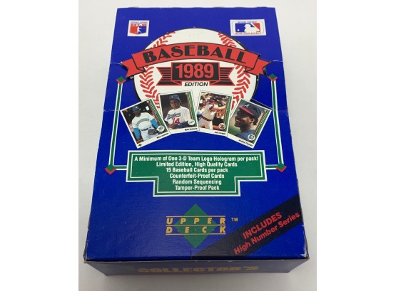 Estate Fresh Full Unopened Wax Box Of 1989 Upper Deck Baseball