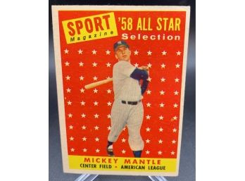 1958 Topps All Star Mickey Mantle