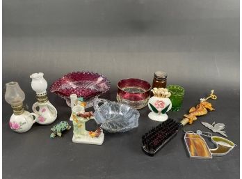 Large Lot Of Vintage Porcelain & Glass Collectibles