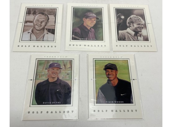 2001 Upper Deck Golf Gallery Complete Set With Tiger Woods Rookie