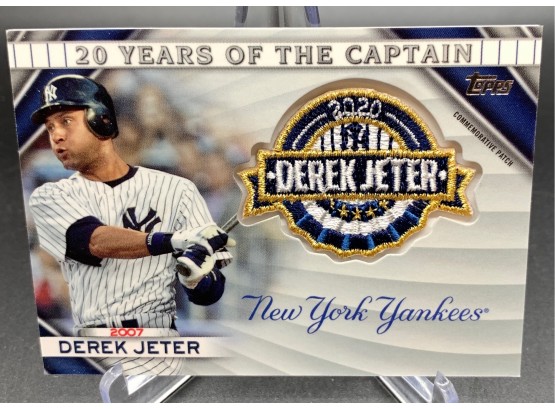 2020 Topps 20 Years Of The Captain Derek Jeter Commemorative Patch Relic