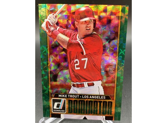 2015 Donruss Dominator Mike Trout Serial Numbered Out Of 999