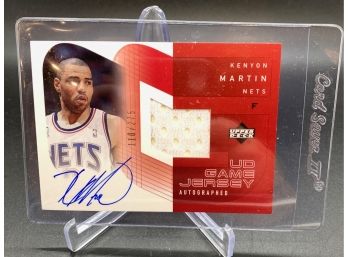 2002  UD Game Jersey On Card Autograph Kenyon Martin /275
