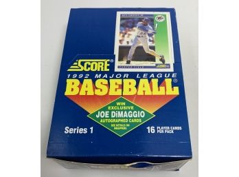1992 Score Baseball Series 1 Wax Box