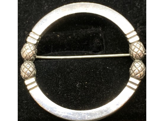 George Jensen Signed Mid Century Modern Sterling Silver Pin
