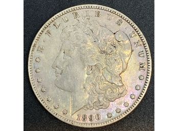 1890 Morgan Head Silver Dollar