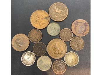 Lot Of Mexican Mostly Copper Coins