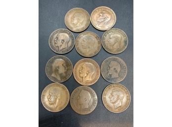Lot Of Foreign Large Cents