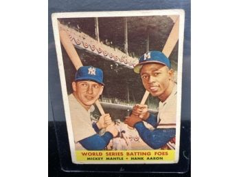 1958 Topps Mickey Mantle And Hank Aaron
