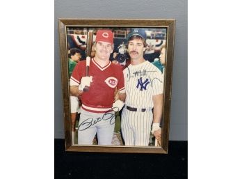 Pete Rose And Don Mattingly Signed Photo