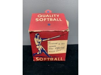 Estate Fresh Vintage Softball In Box