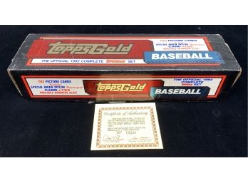 1992 Topps Gold Baseball Factory Set