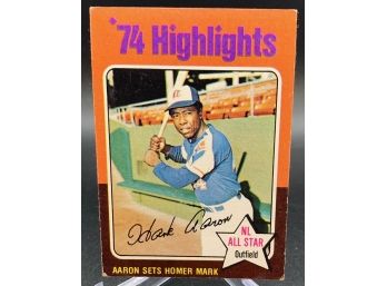 1975 Topps Highlights Hank Aaron