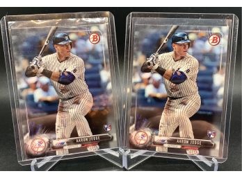 Lot Of (2) 2017 Bowman Aaron Judge Rookie Cards