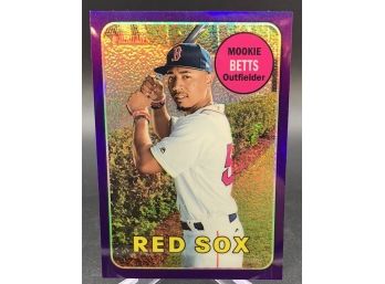 2018 Topps Heritage Purple Refractor Mookie Betts