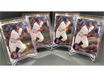 Lot Of (4) 2016 Bowman Chrome Rafael Devers Rookie Cards