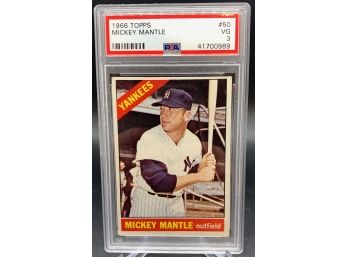 1966 Topps Mickey Mantle PSA 3