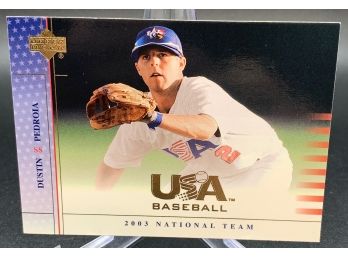 2003 Upper Deck USA Dustin Pedroia Rookie Card