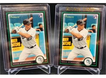 (2) 2010 Bowman Giancarlo 'Mike' Stanton Rookie Cards