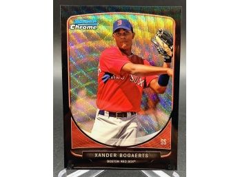 2013 Bowman Chrome Black Wave Refractor Xander Bogaerts Rookie Card