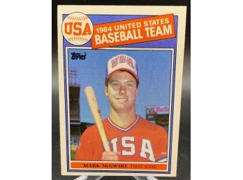 1985 Topps Mark McGwire Rookie Card