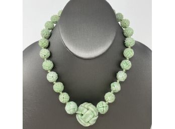 Incredible Carved Jade Necklace
