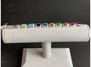 Sterling Multi Stone Bracelet