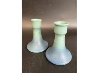 Van Briggle Ombre Candle Sticks