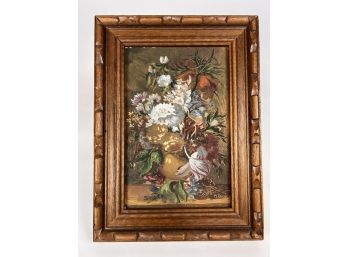 Vintage Still-Life Painting Of Flowers - Signed