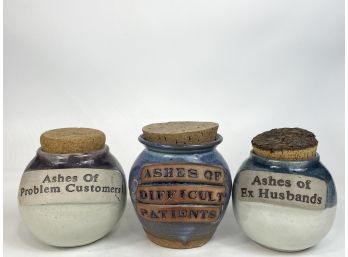 Lot Of Pottery Novelty Jars