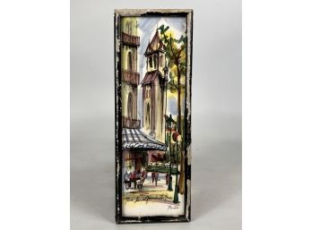 Handpainted French Street Scene - Signed