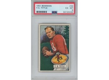 1951 Bowman YA Tittle PSA 6