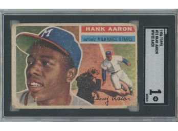 1956 Topps Hank Aaron SGC 1 White Back