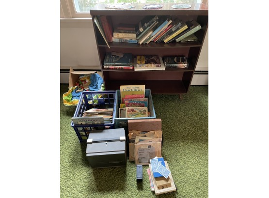 Large Vintage Adult And Childrens Book Lot - Shelving Unit Not Included