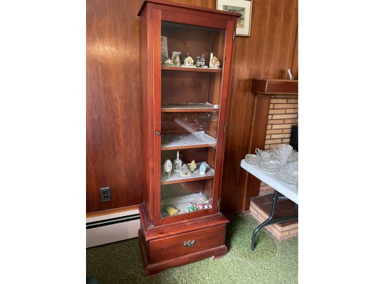 Vintage Display Cabinet With One Drawer - Contents Included